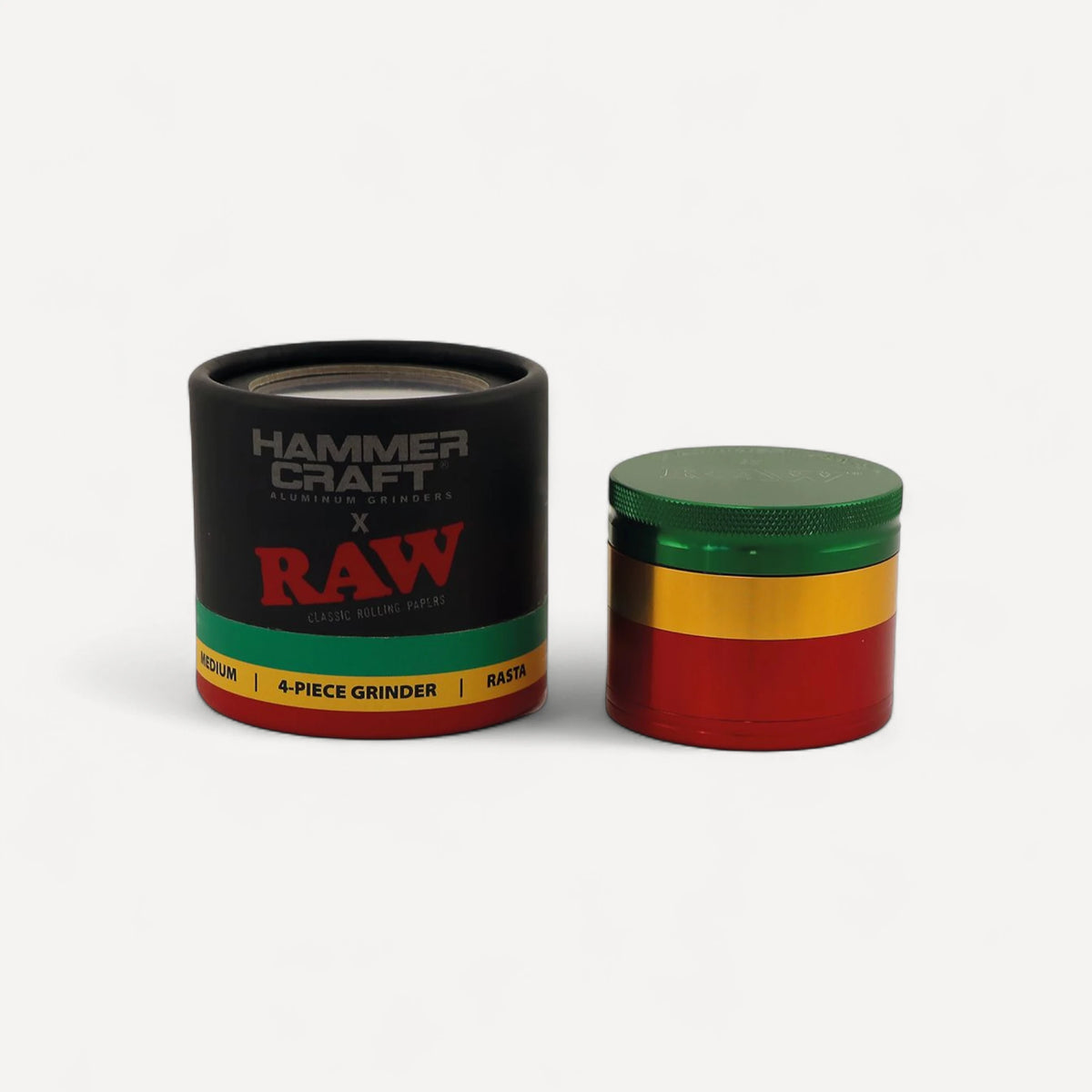 4-delt RAW x Hammer Craft grinder - Rastafari