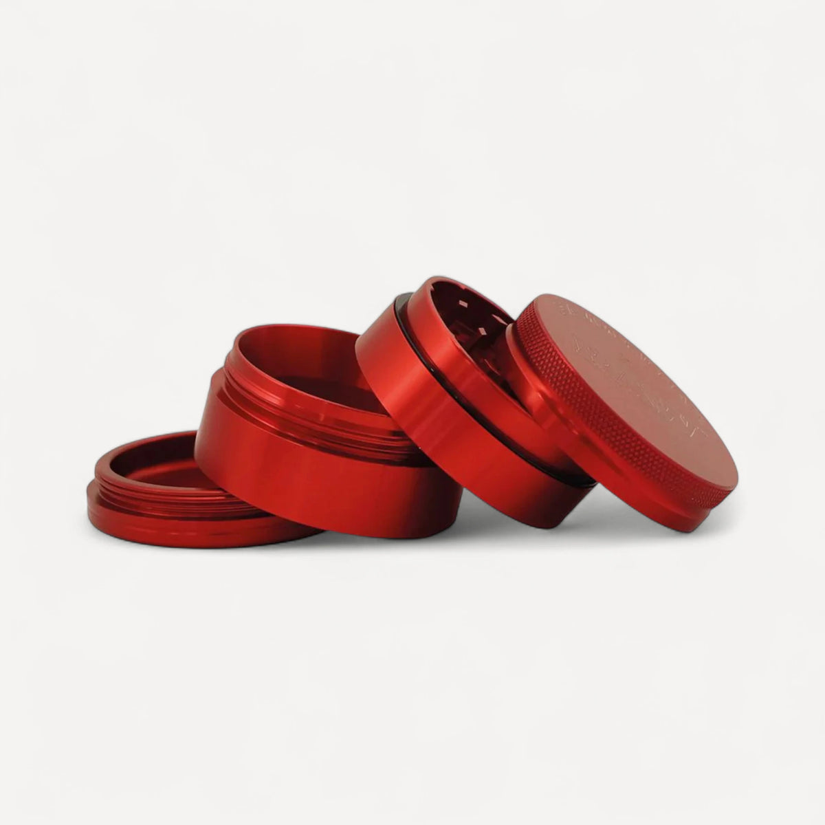 4-delt metal grinder - rød