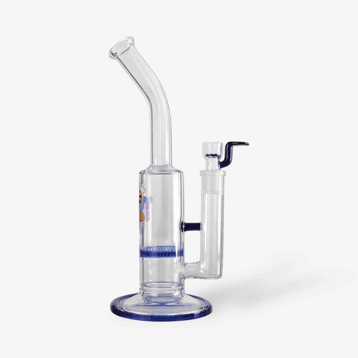 Glasbong percolator - honeycomb blå