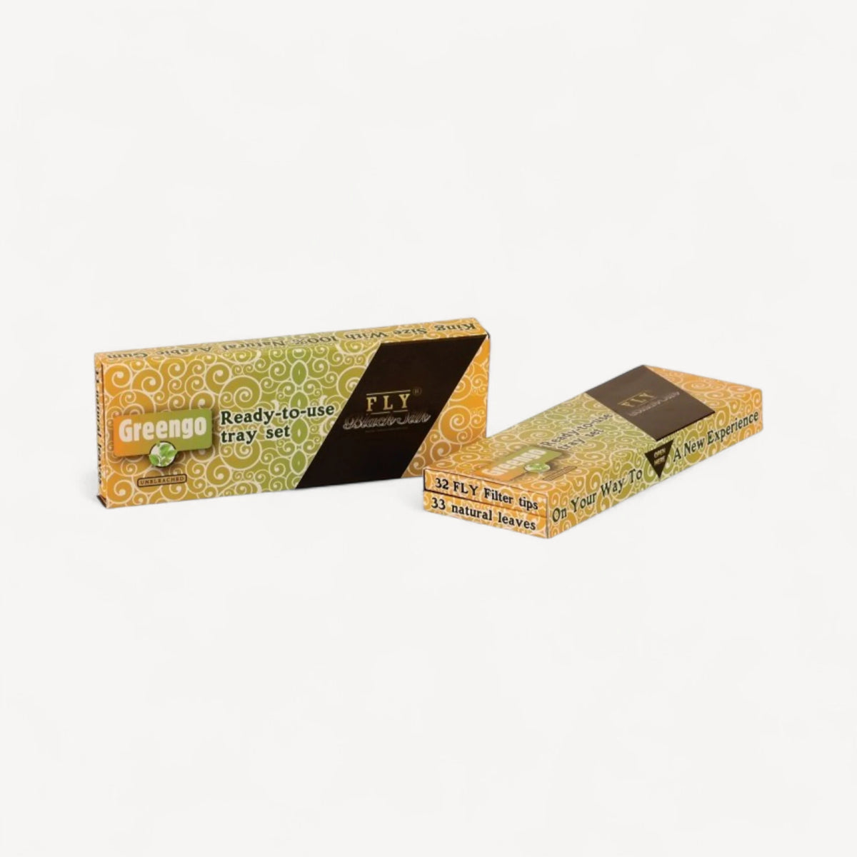 Greengo unbleached Brown silk tray set