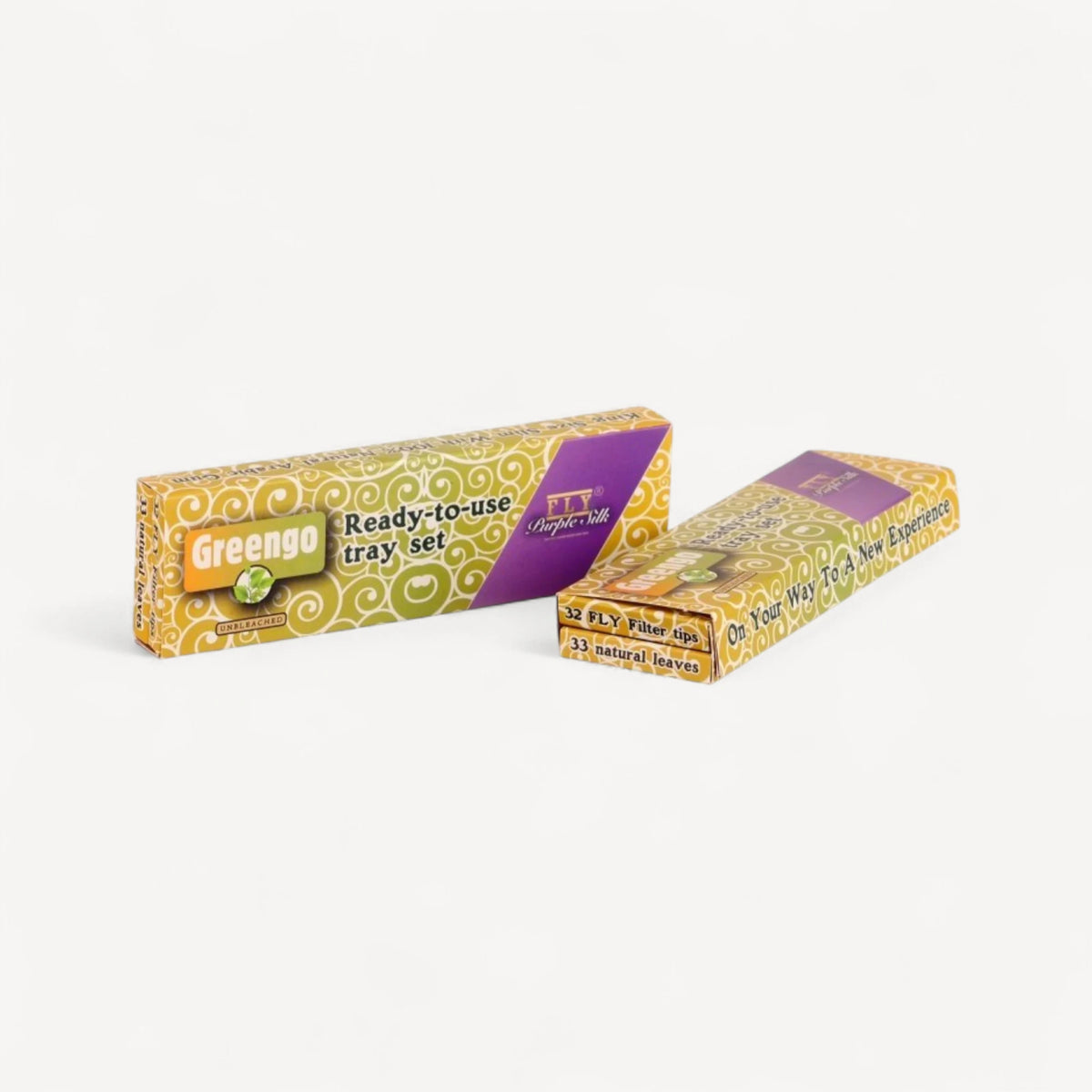 Greengo unbleached Purple Silk tray set