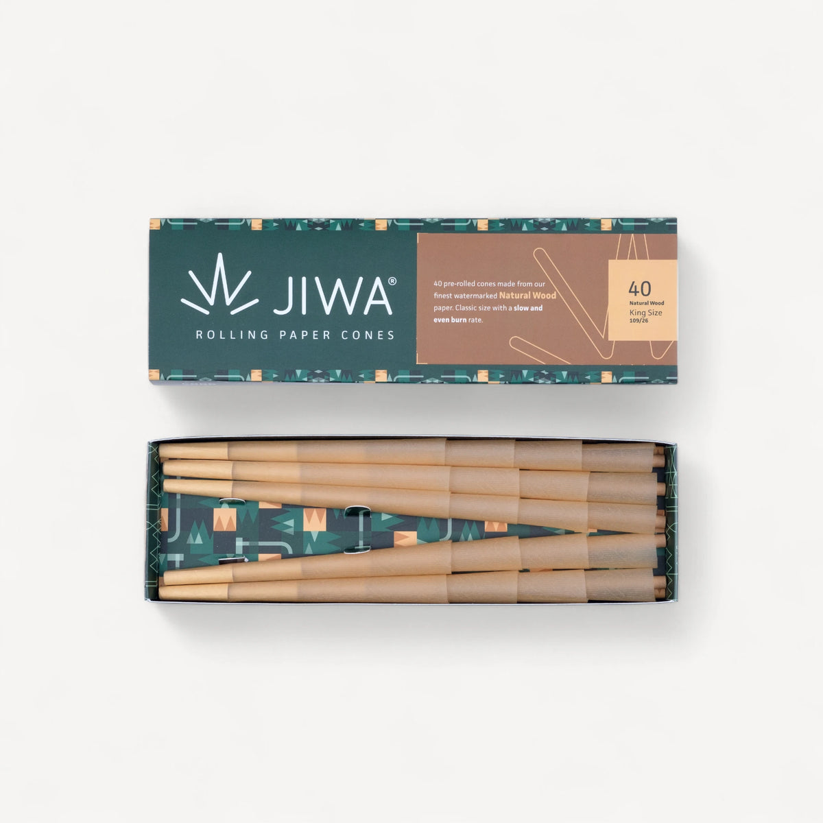 Jiwa pre-rolled King Size cones - 40 stk.