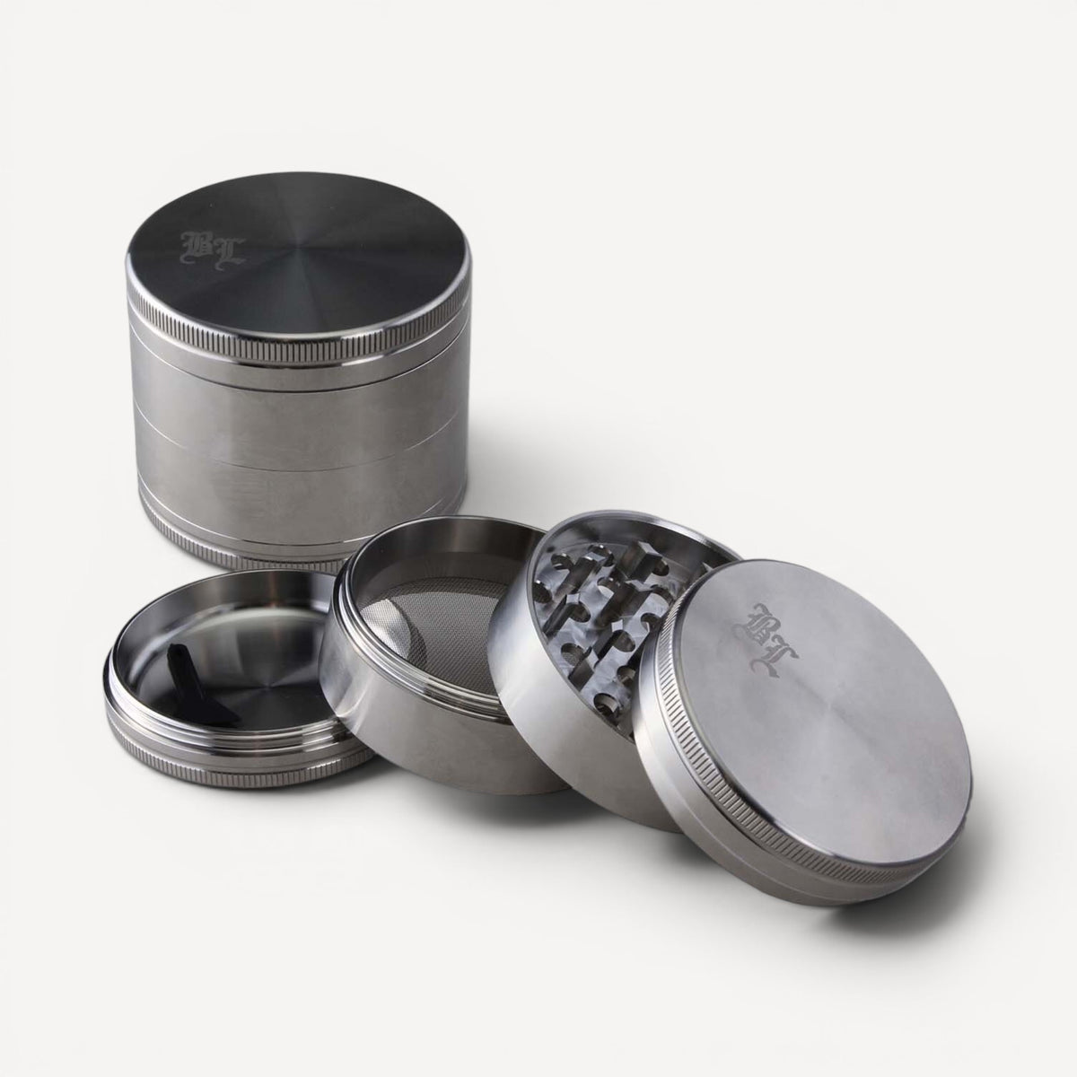 Black Leaf - Stainless Steel Grinder Ø55