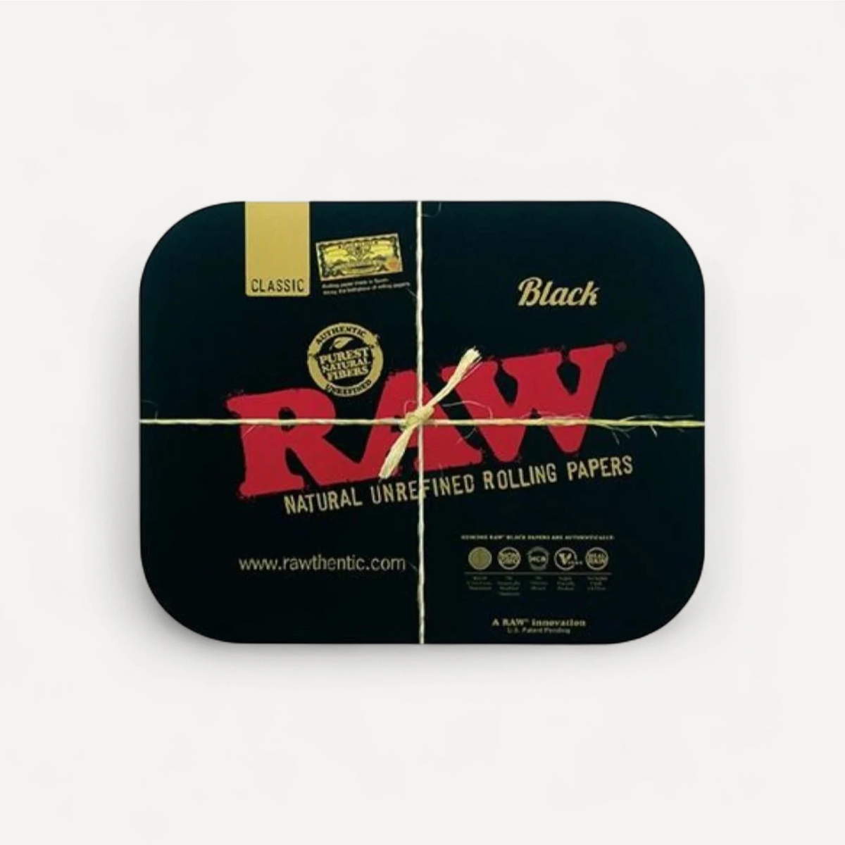 Metal tray magnet låg - RAW Black