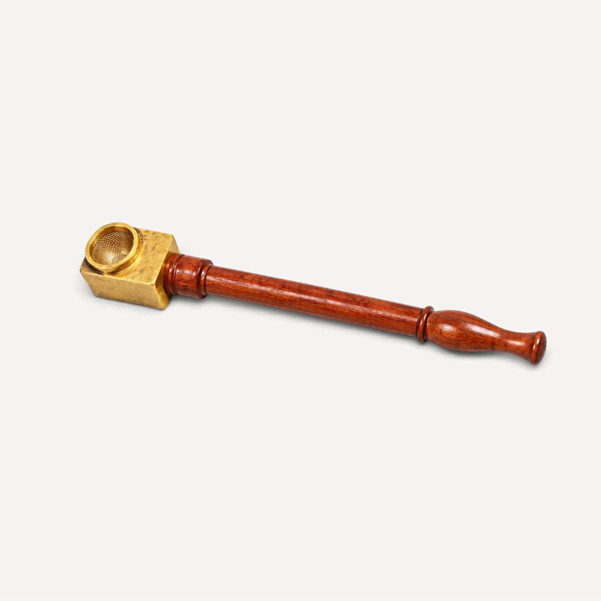 Rosewood Træpibe med Fedtstenshoved – 15,5 cm